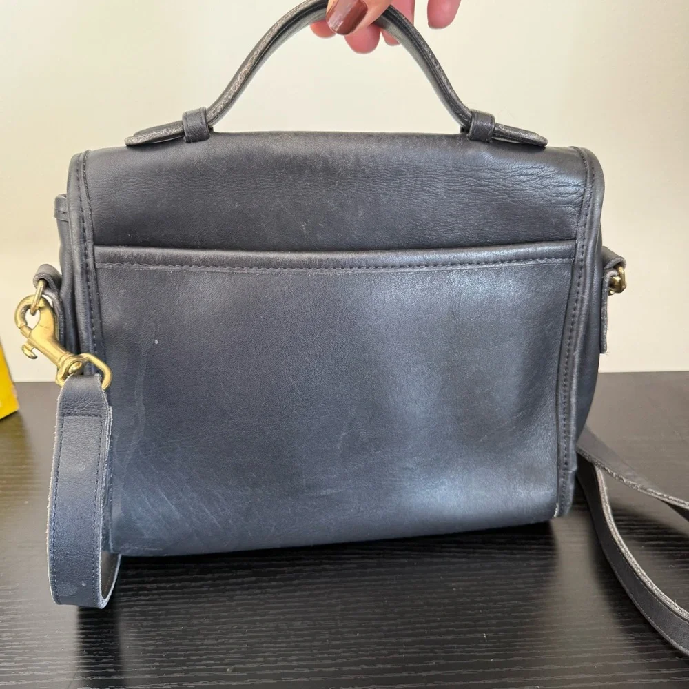 Coach Black Leather Court 9870 Bag - Picture 2 of 5